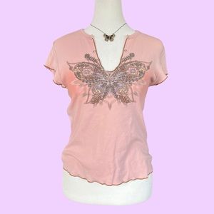 Y2k Butterfly Top